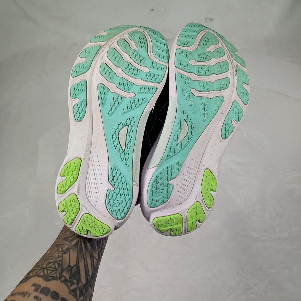 ASICS Gel-Kayano 30 Womens Running Shoes Black Teal Lime Green US 9.5 - Picture 6 of 8